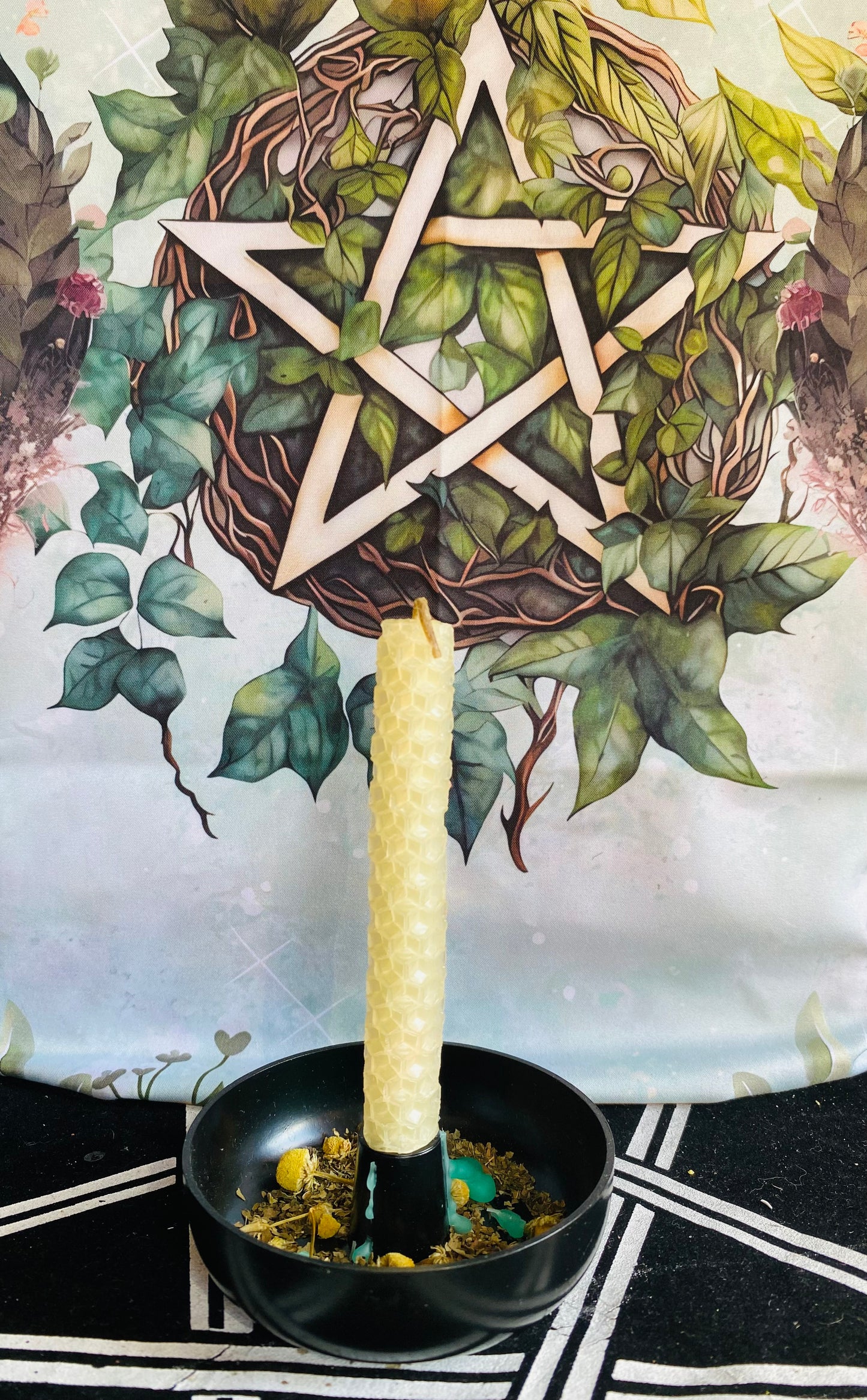 Beeswax spell candles