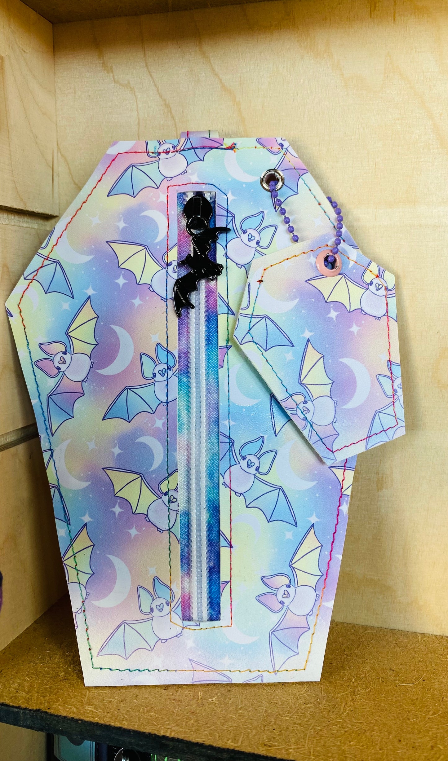 Pastel bat purse