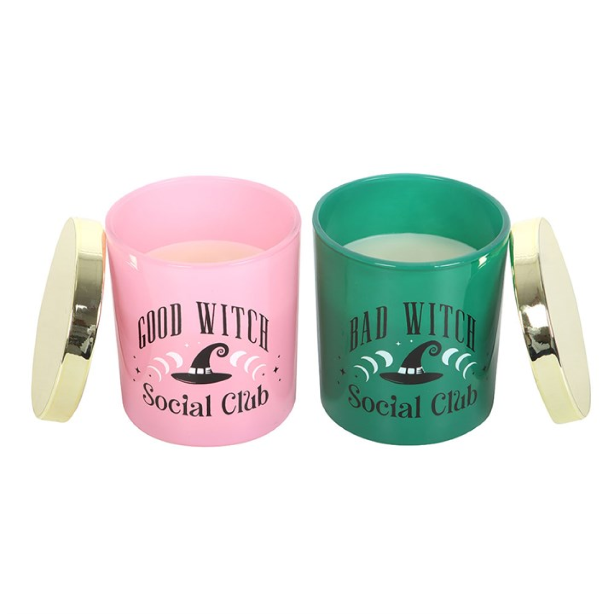 *Set of 2 Good Witch and Bad Witch Scented Glass Candles (12/24)