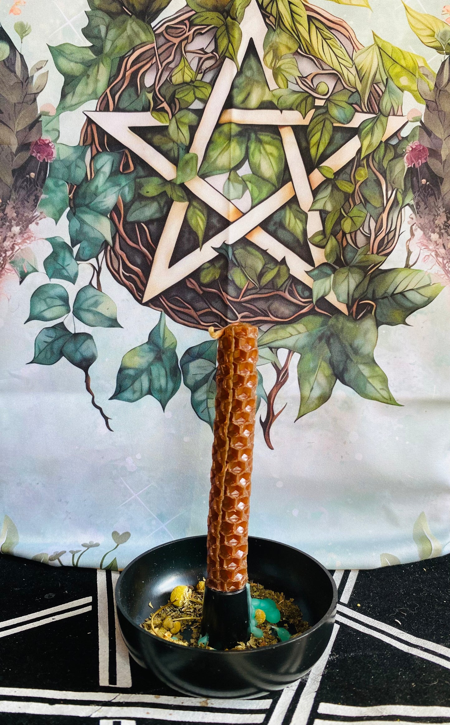 Beeswax spell candles