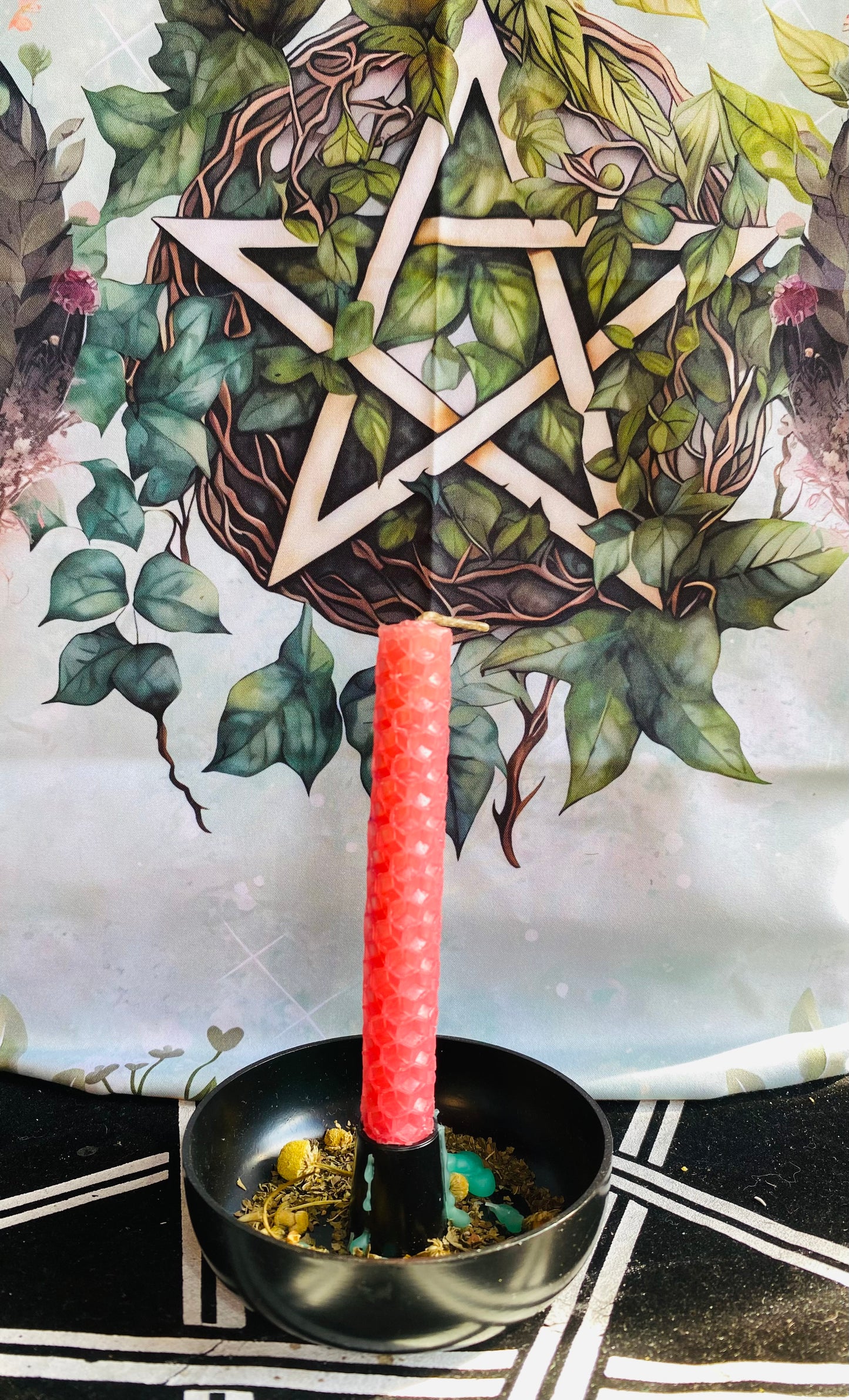 Beeswax spell candles