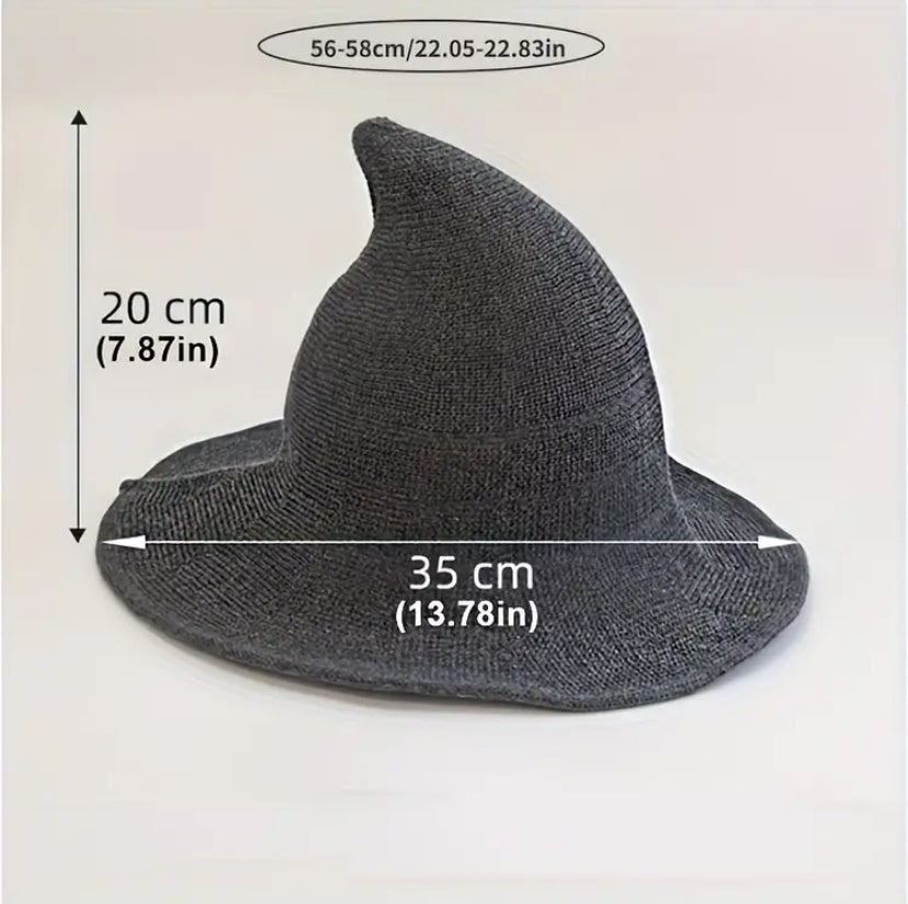 Knitted witches hat