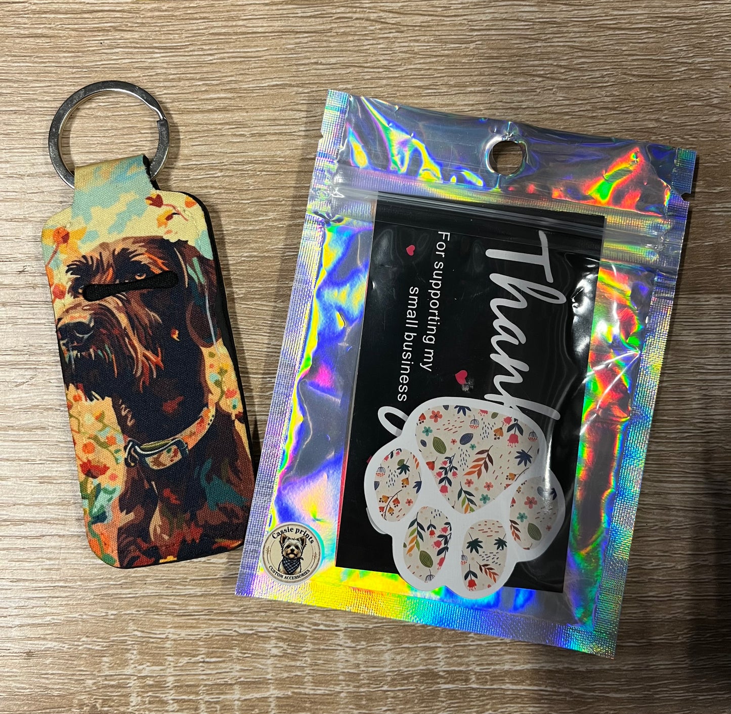 Lip balm holder keyring