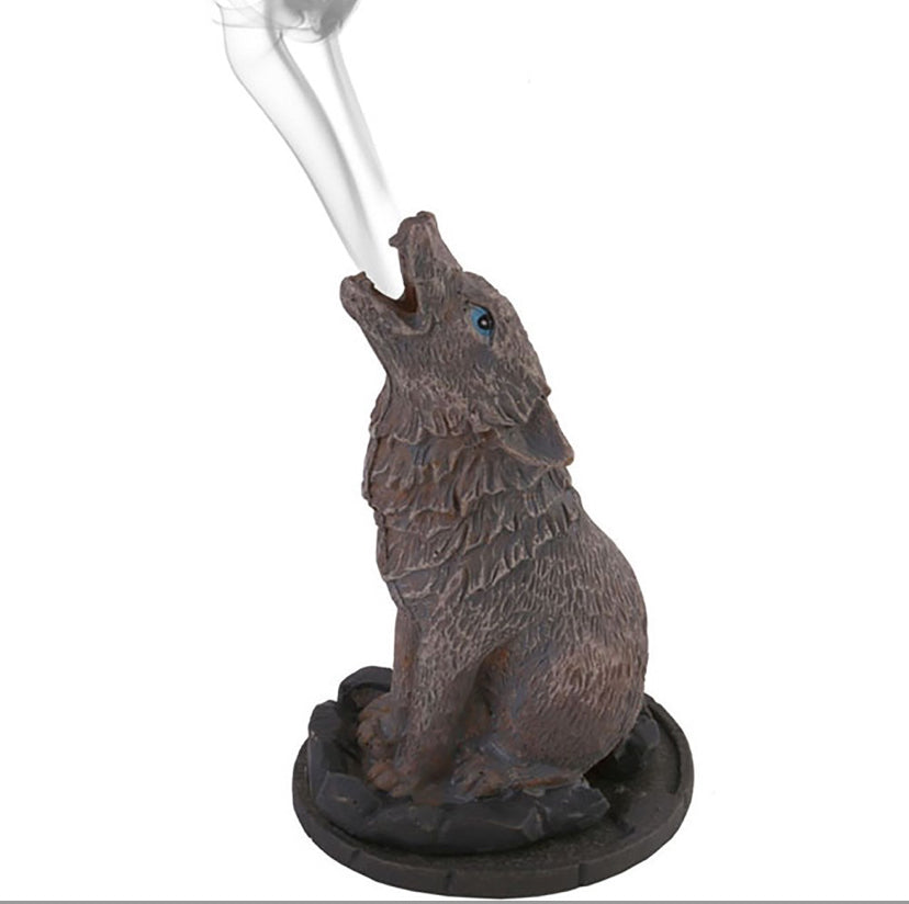 Wolf incense burner