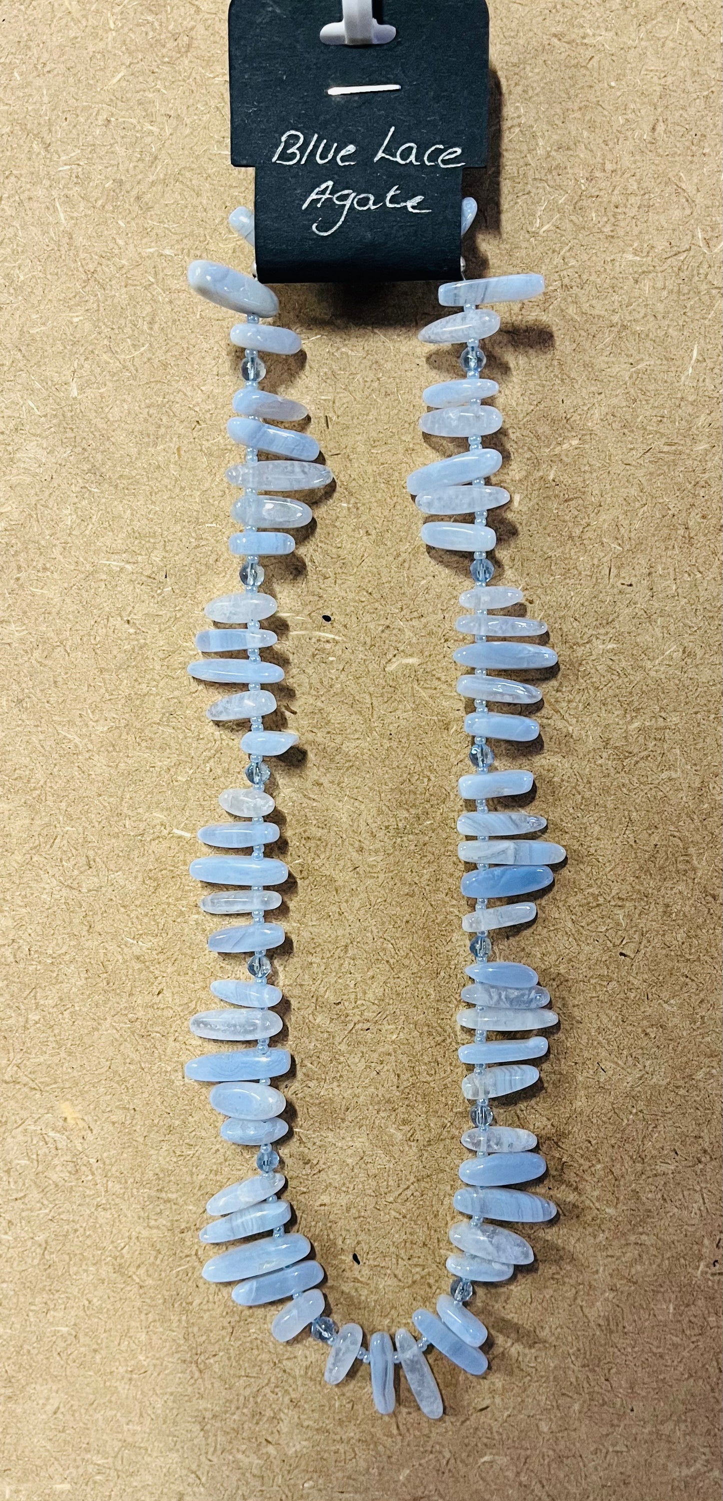 Blue lace agate necklace