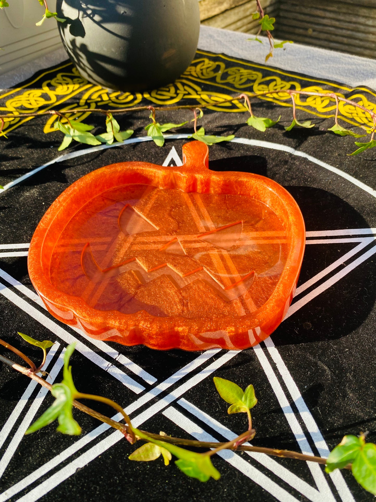 Orange pumpkin tray