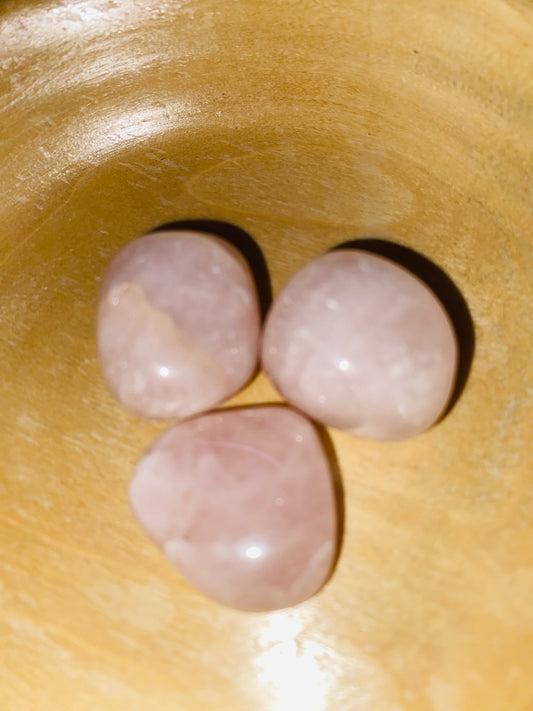 Rose quartz tumbles