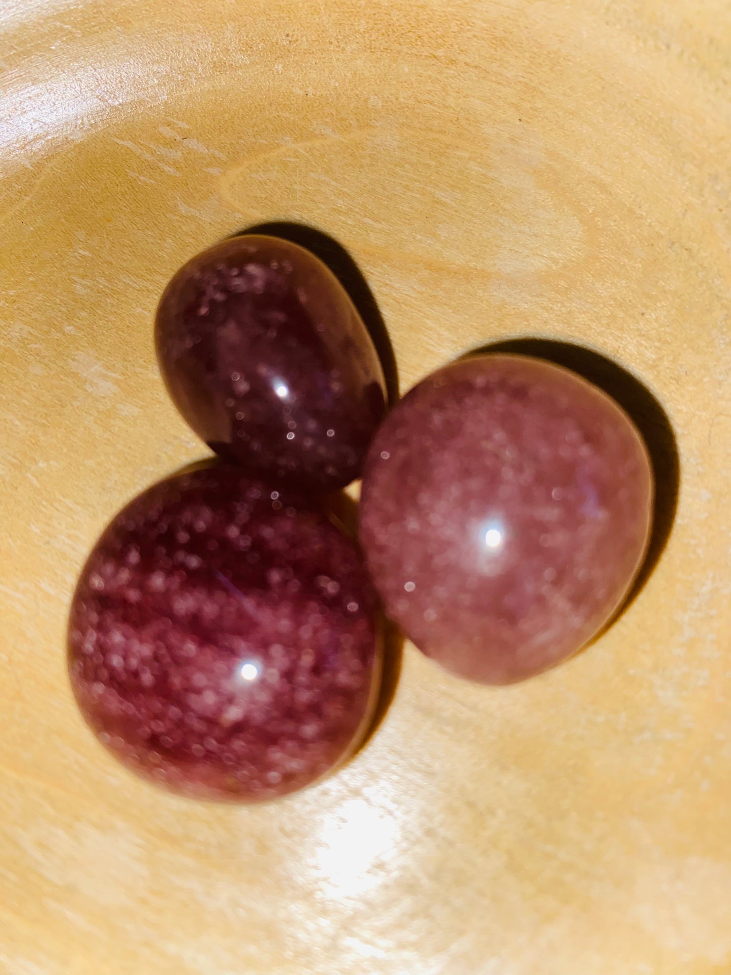 Strawberry quartz tumbles