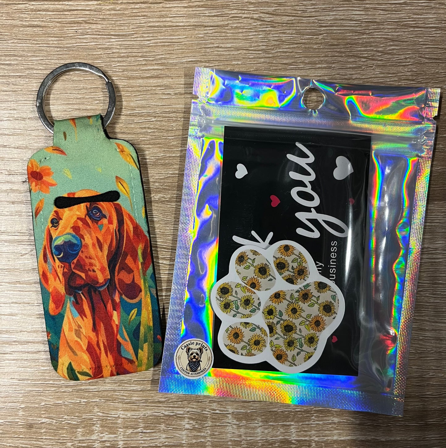 Lip balm holder keyring