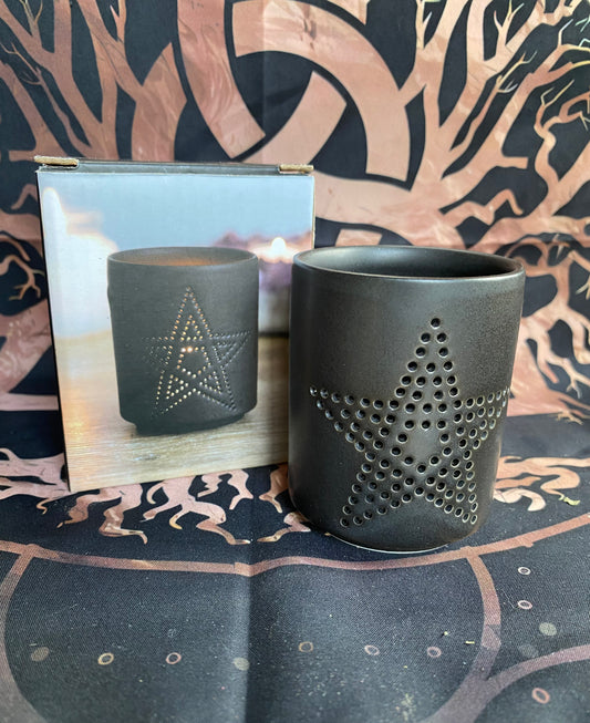 Pentagram tea light holder