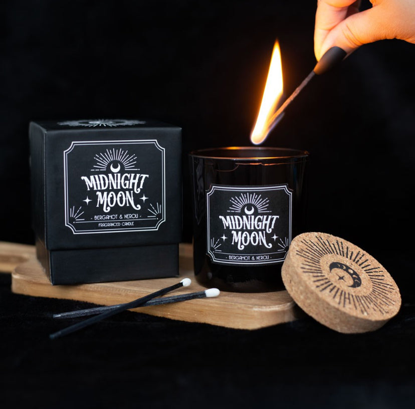 Midnight moon candle