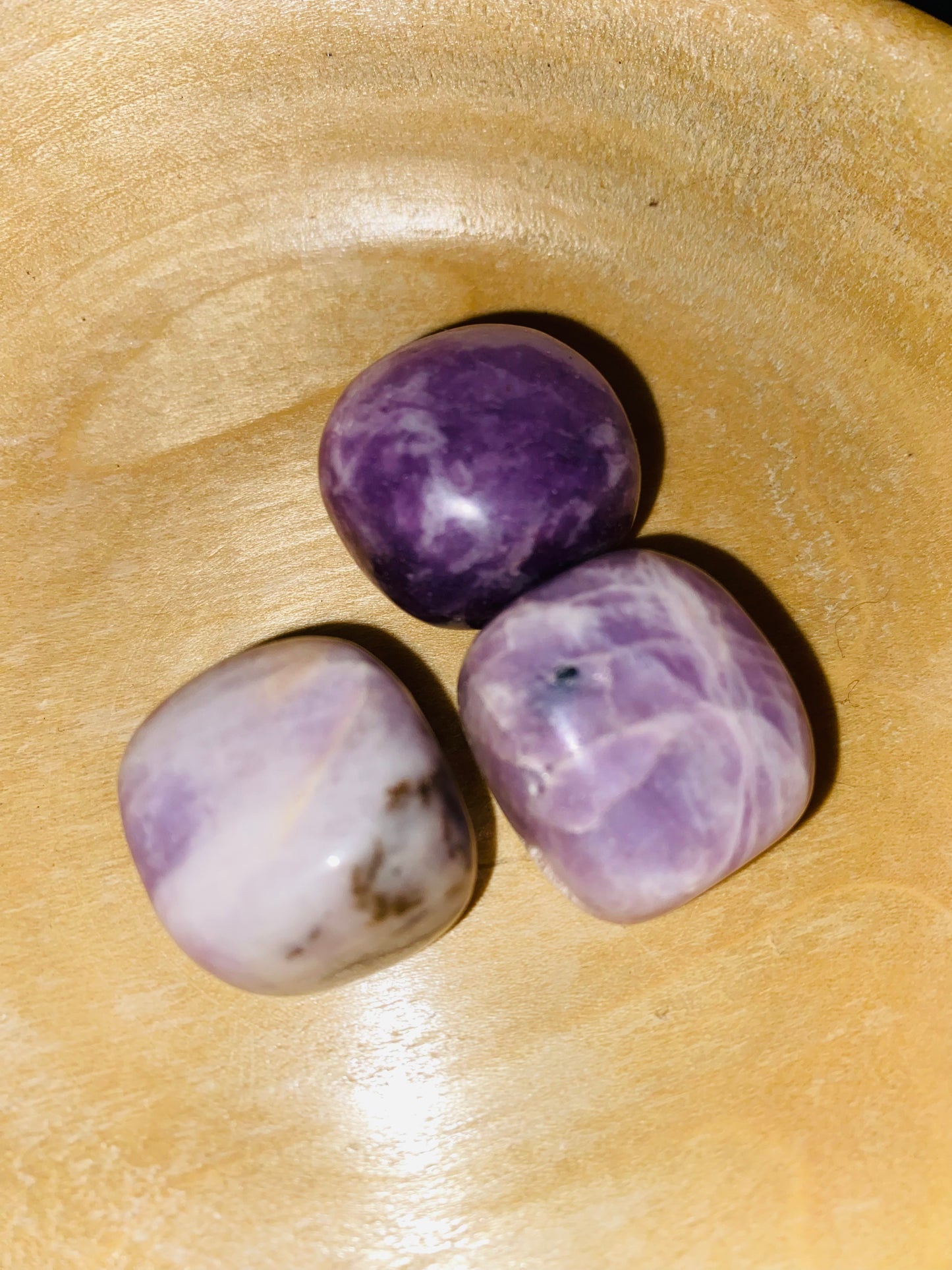 Lepidolite tumbles