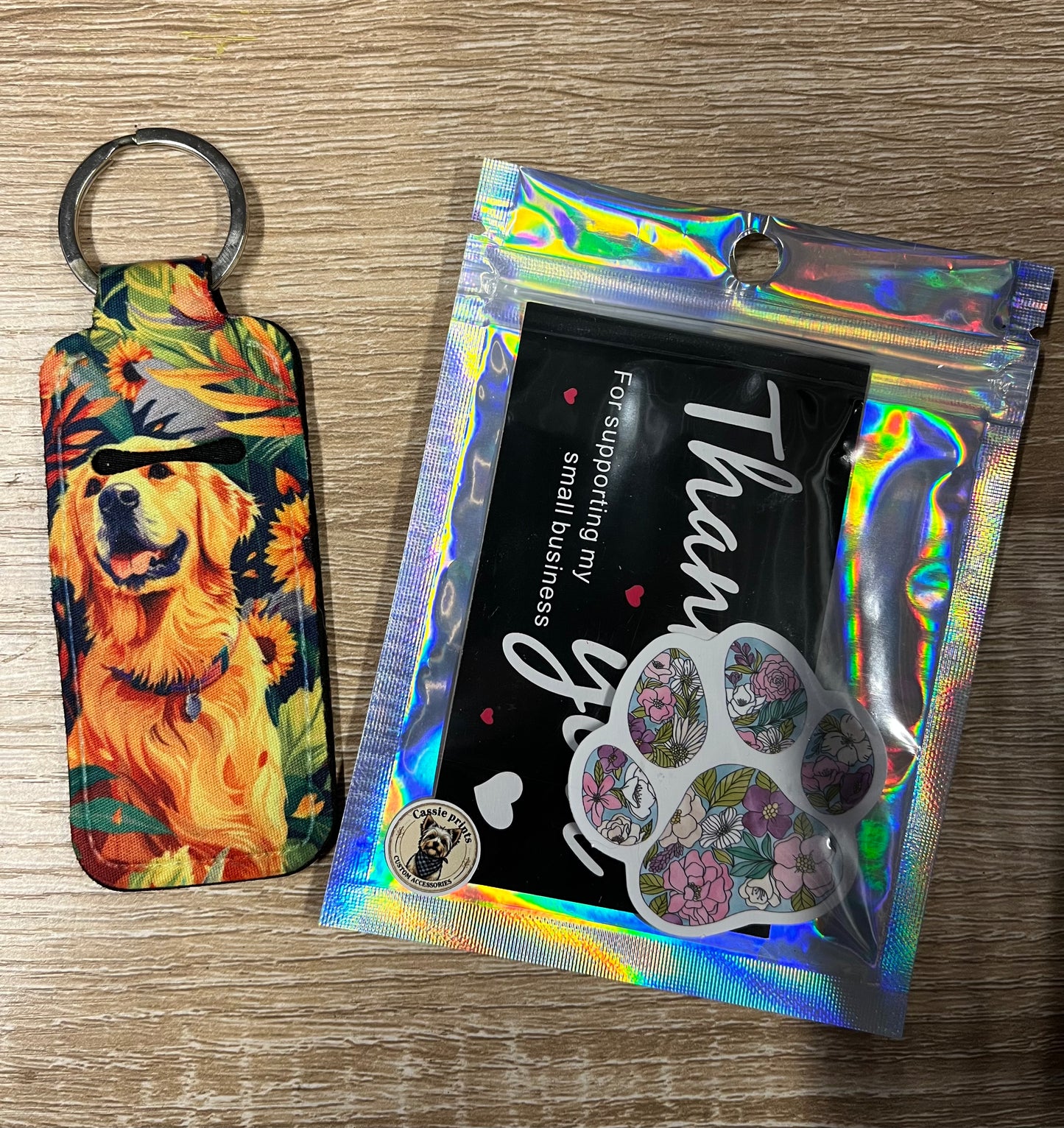 Lip balm holder keyring