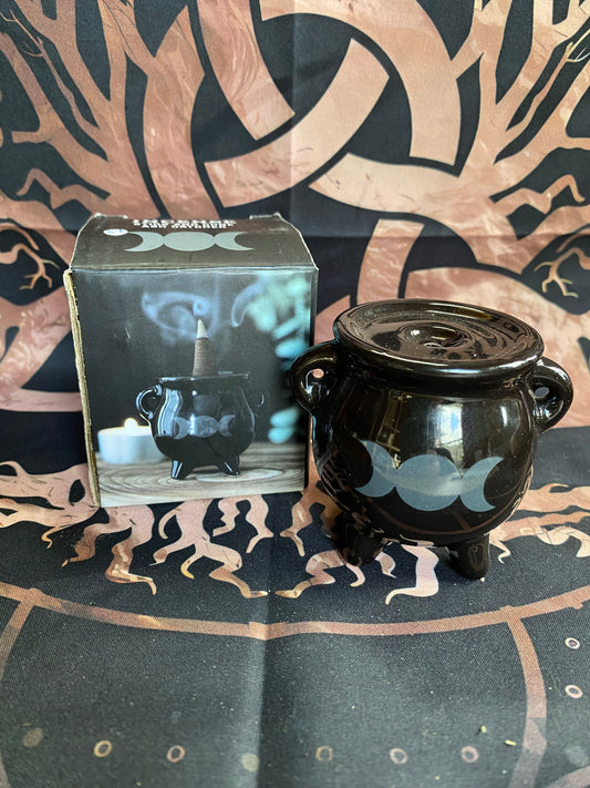 Triple moon incense holder