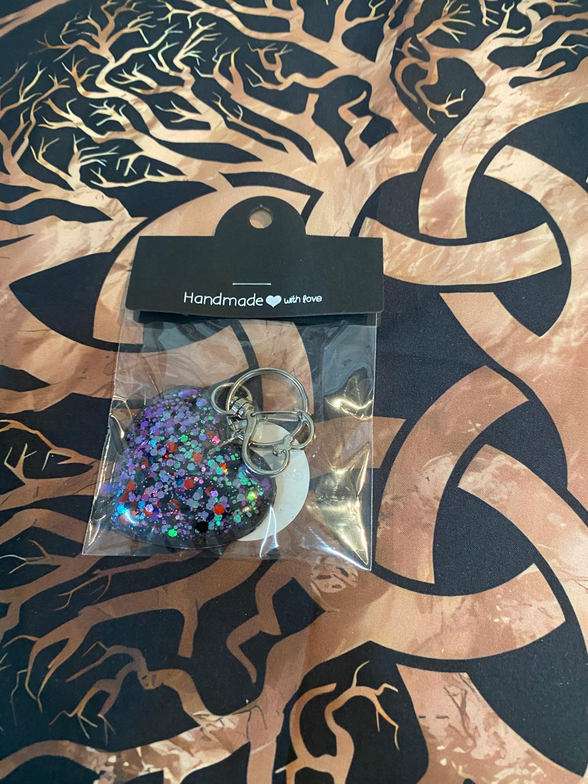 Chunky heart keyrings