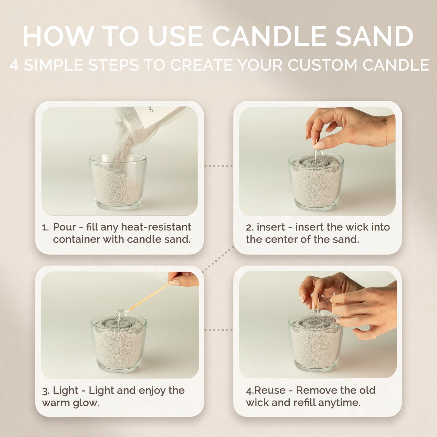 Fragranced Candle Sand - Chocolate Brown - Millionaire Gold - 300g