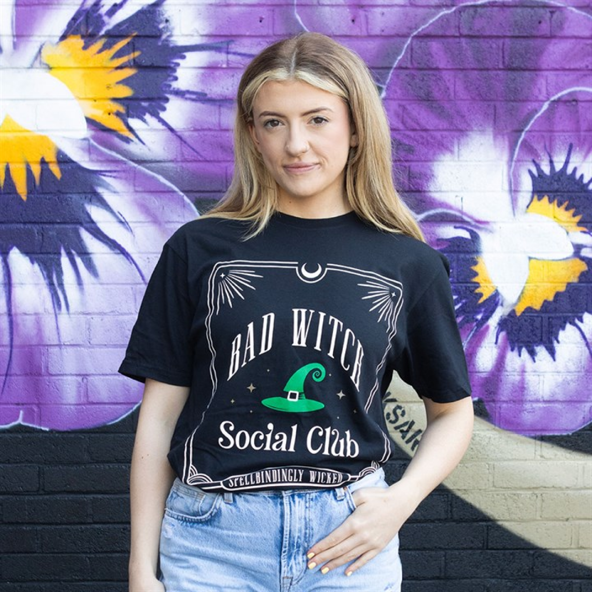 Green Bad Witch Social Club Unisex T-shirt Size XL