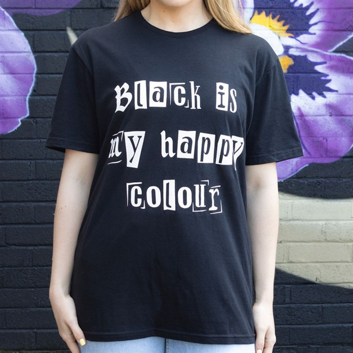Black is My Happy Colour Unisex T-shirt Size L