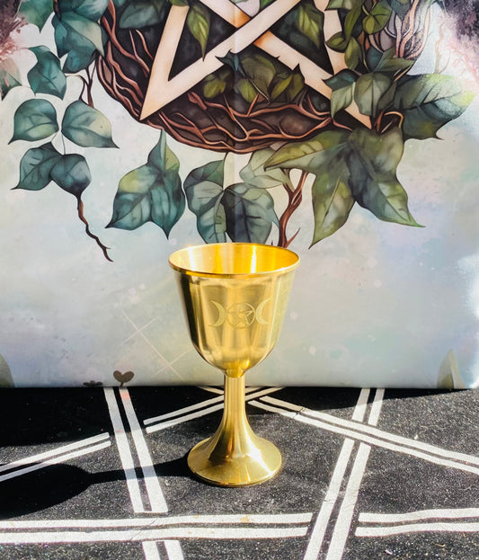 Small chalice - triple moon engraved