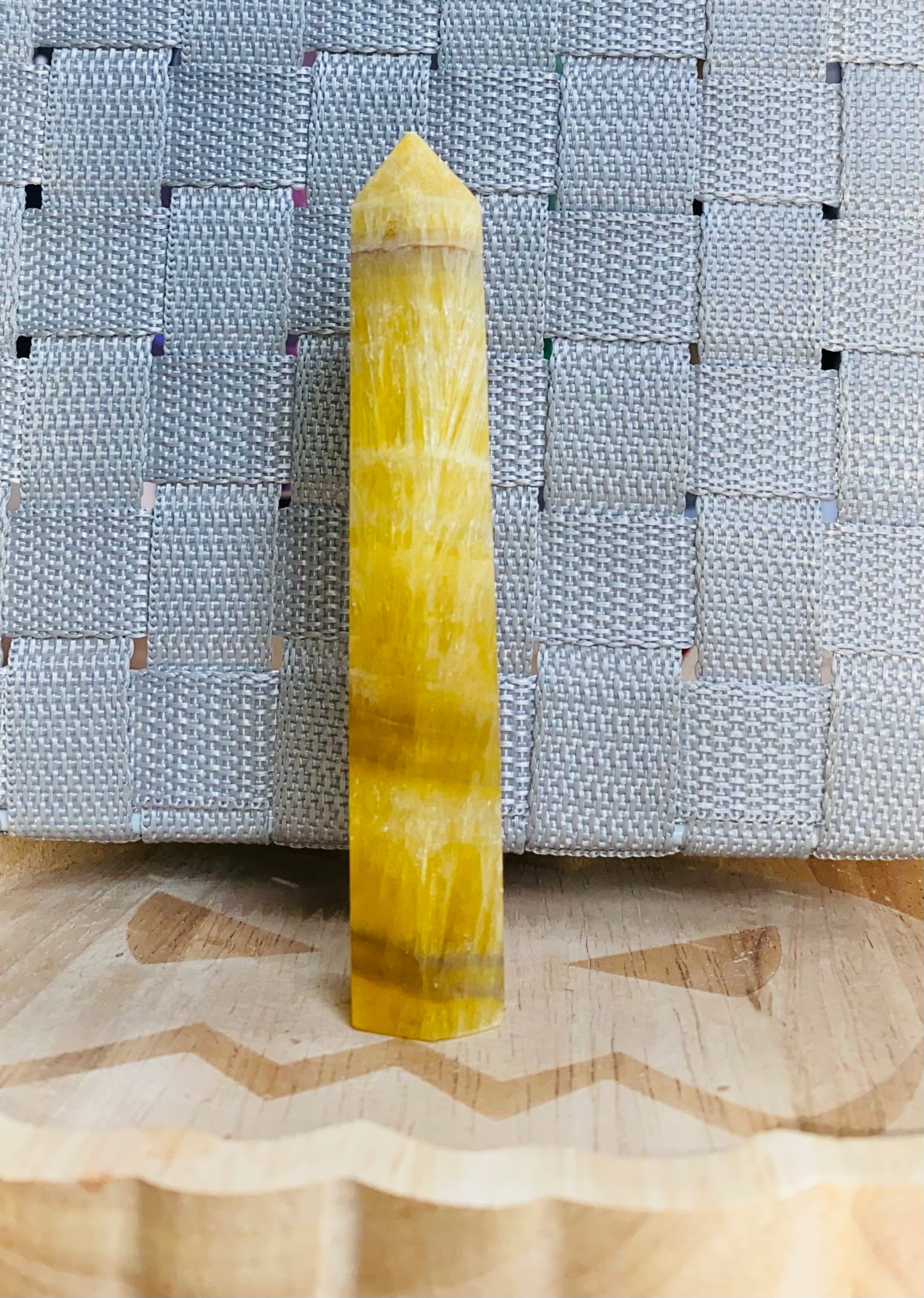 Yellow flourite tower