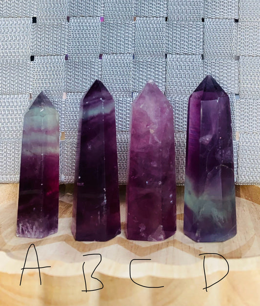 Wonky purple flourite points