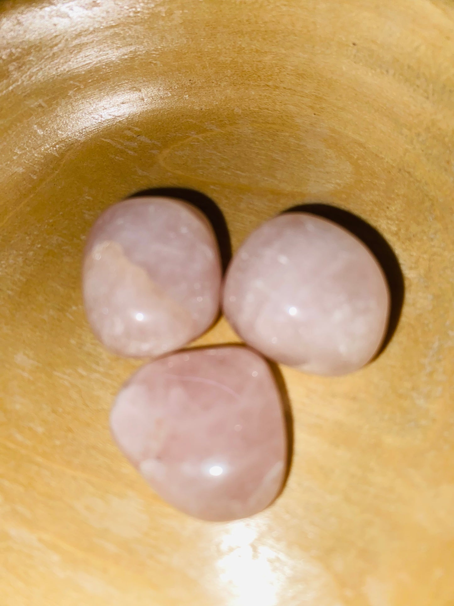 Rose quartz tumbles
