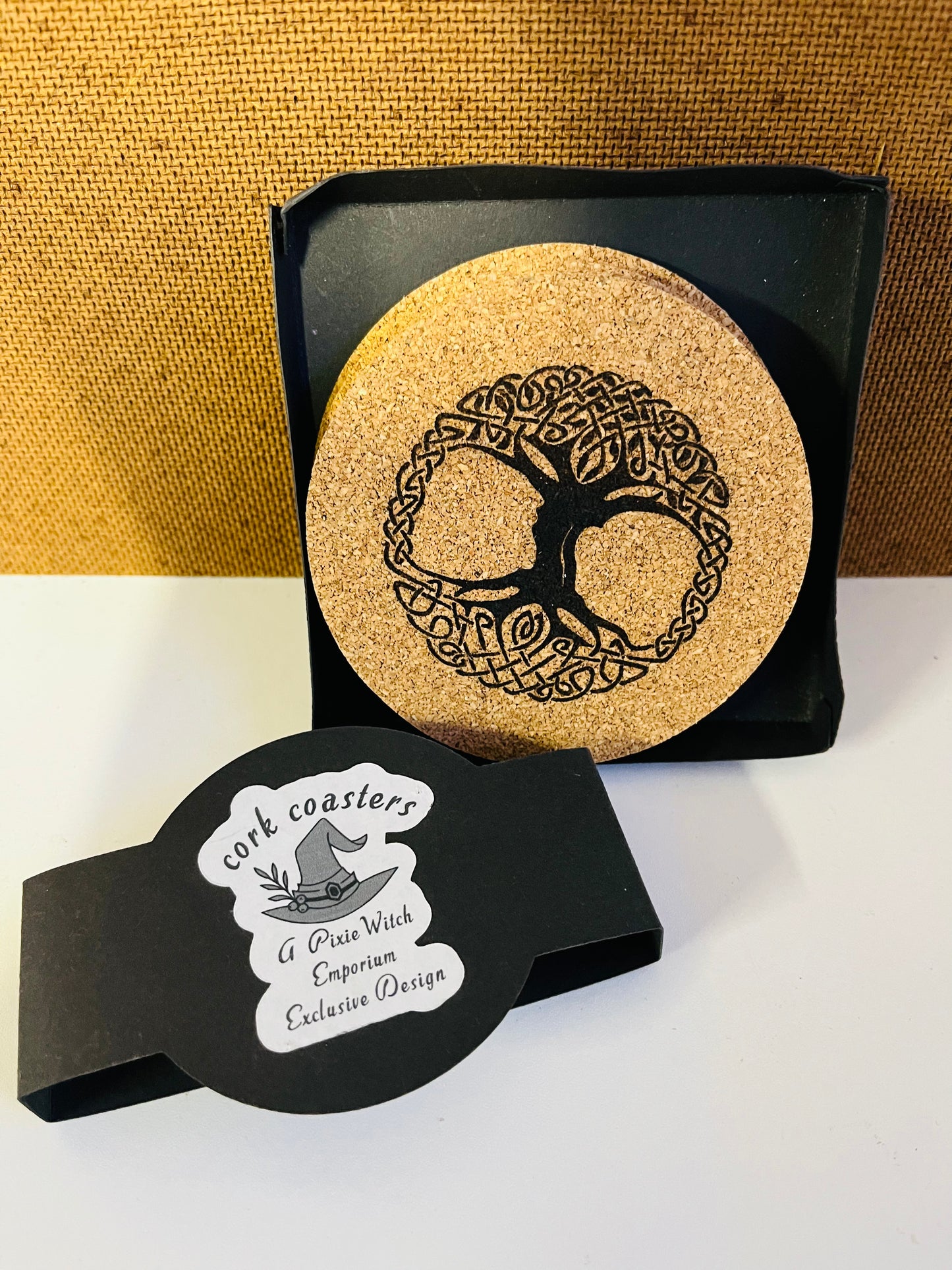 Engraved Cork coasters