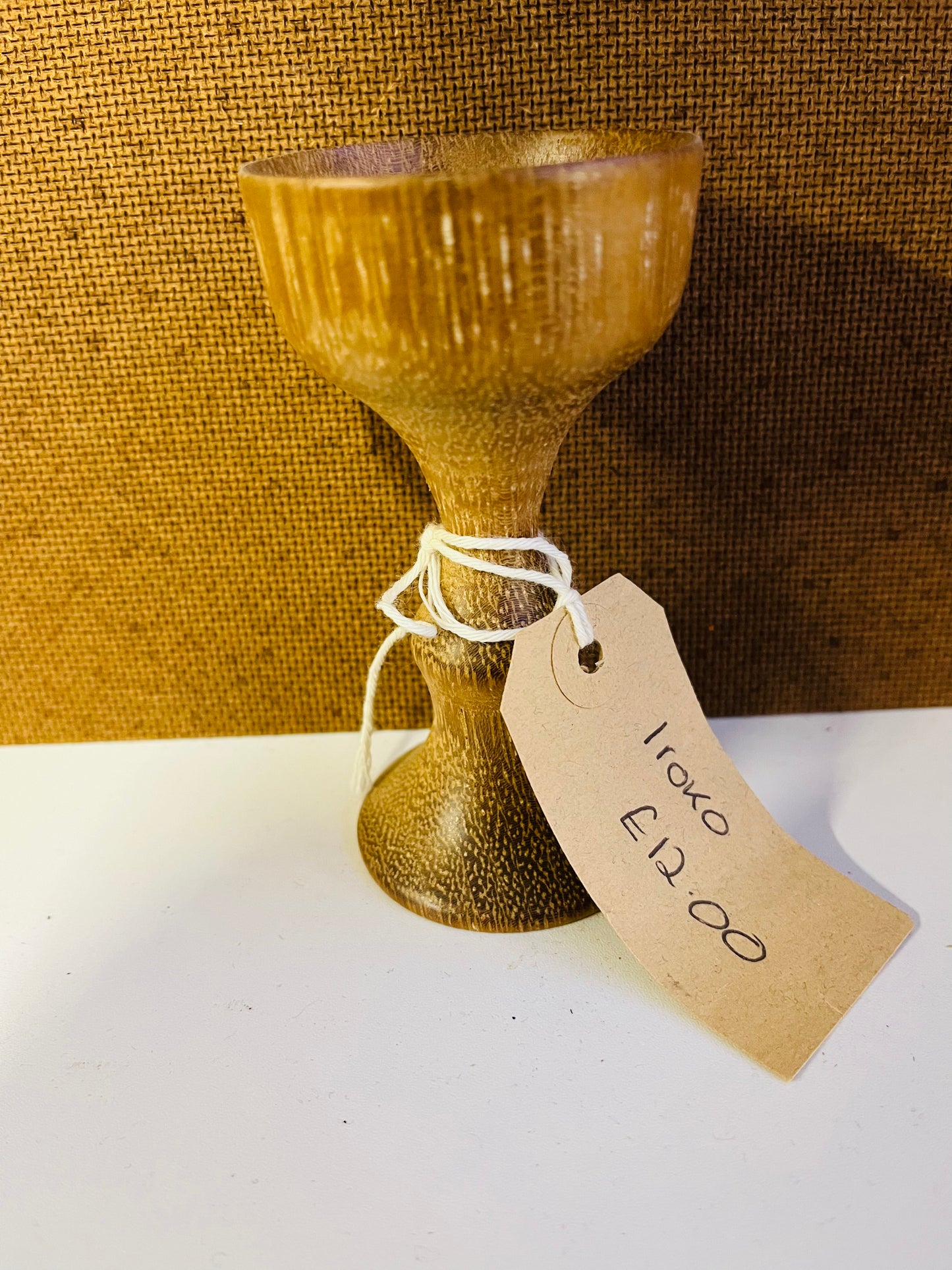 Hand turned Iroko chalice