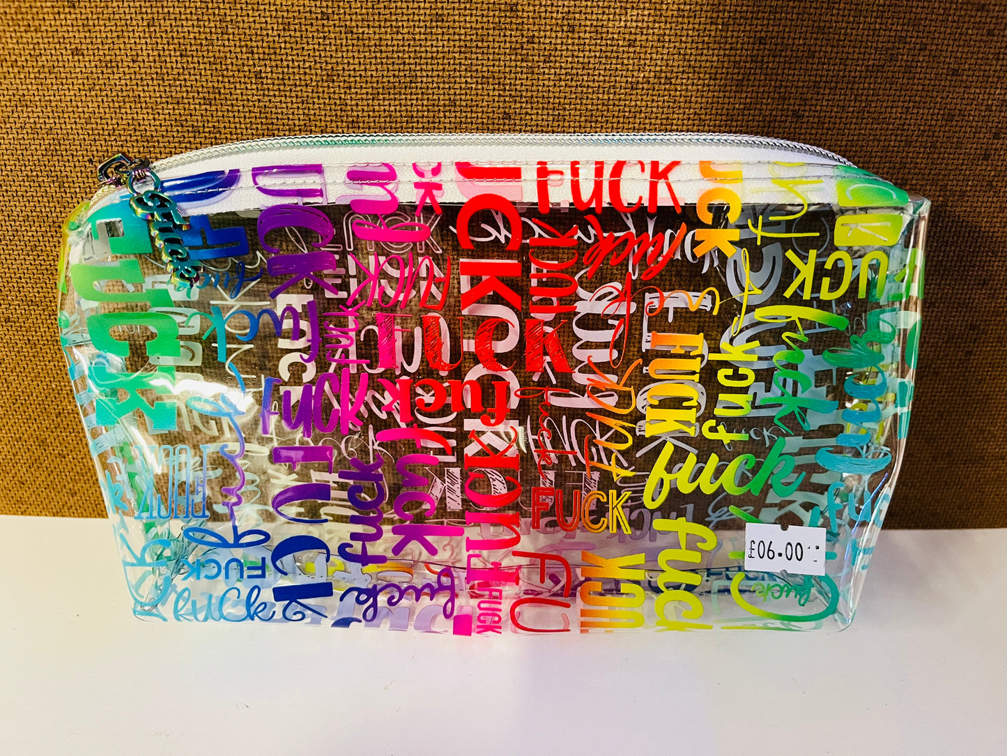 Plastic wash/cosmetic bag
