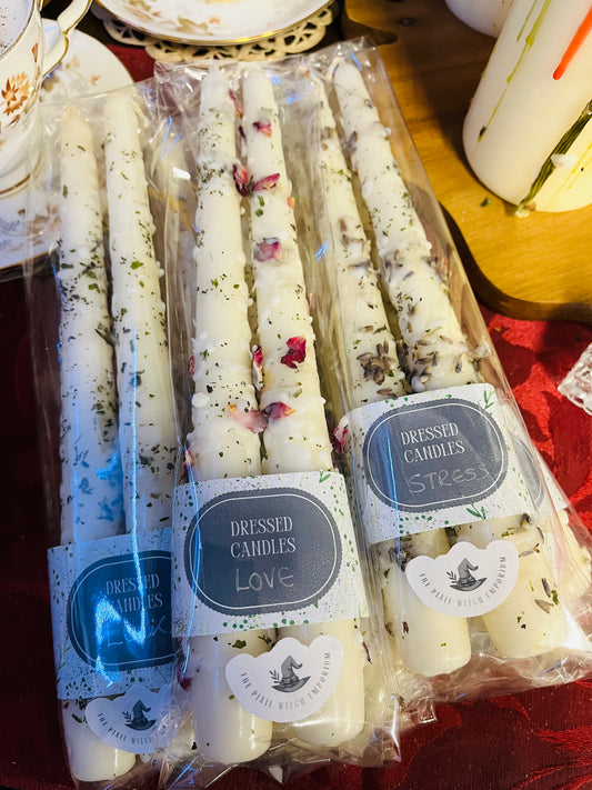 Dressed dinner candles