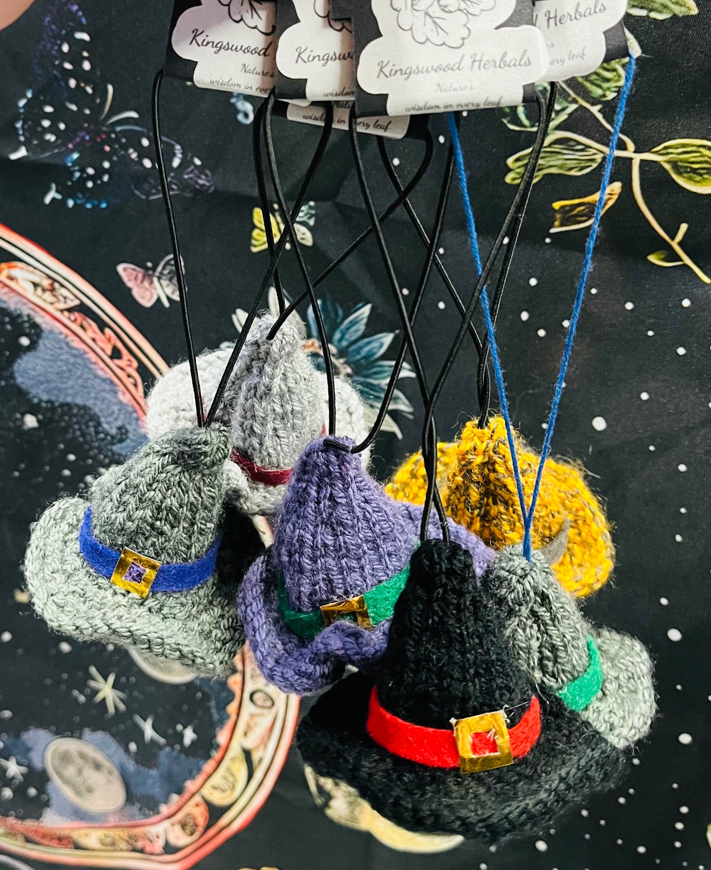 Lavender filled knitted witch hats