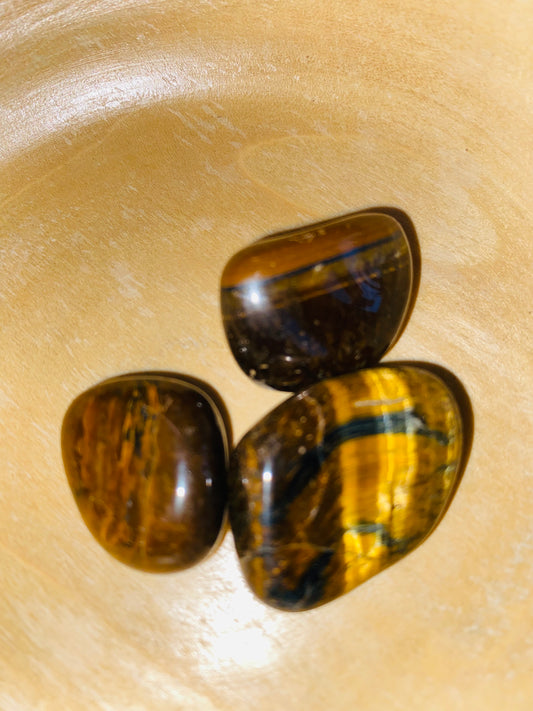 Tigers eye tumbles
