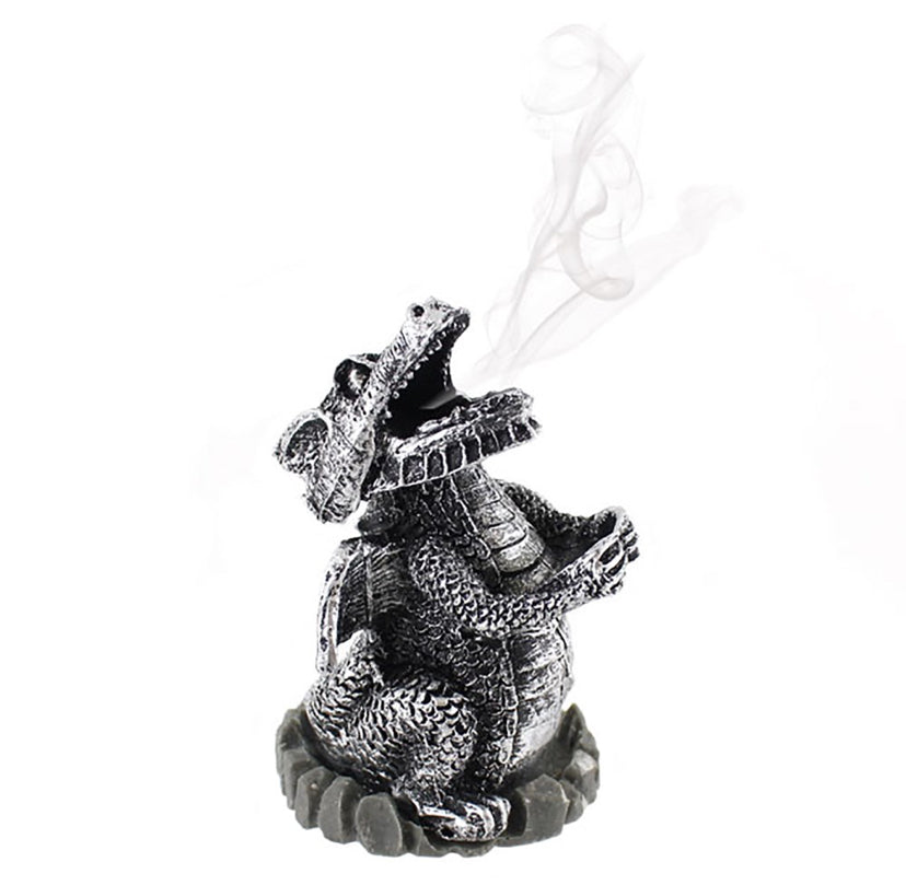 Smoking dragon incense holder