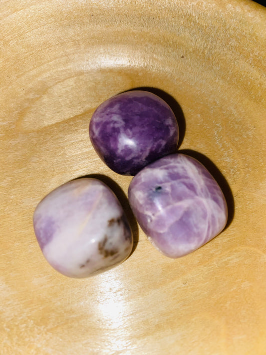 Lepidolite tumbles