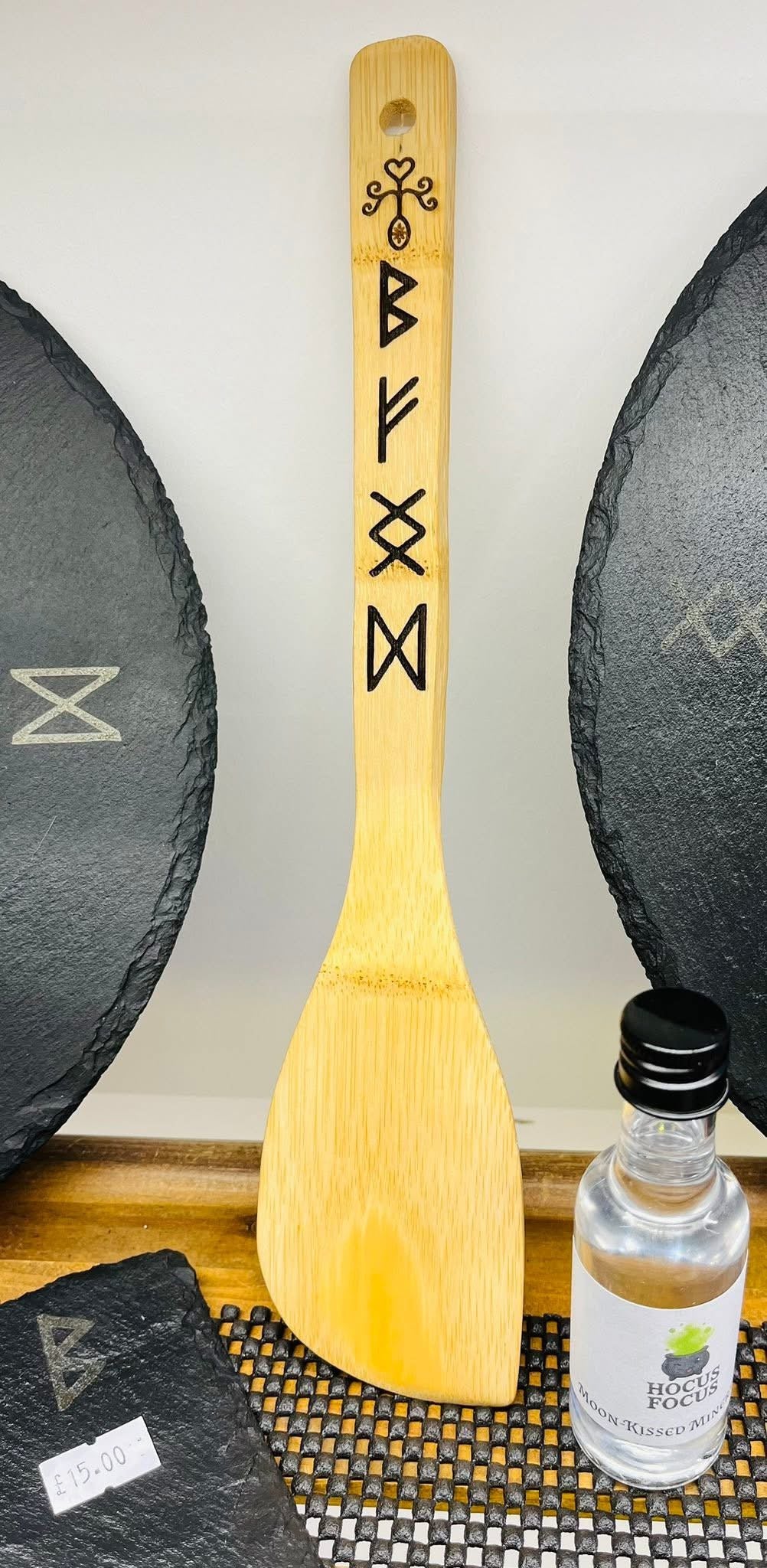 Bamboo engraved kitchen utensils