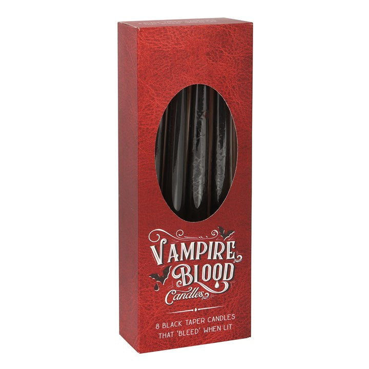 *Set of 8 Vampire Blood Wax Taper Unscented Candles (4/12)