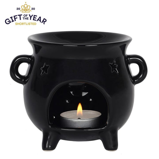 *Shiny Black Ceramic Oil Burner (12/24)