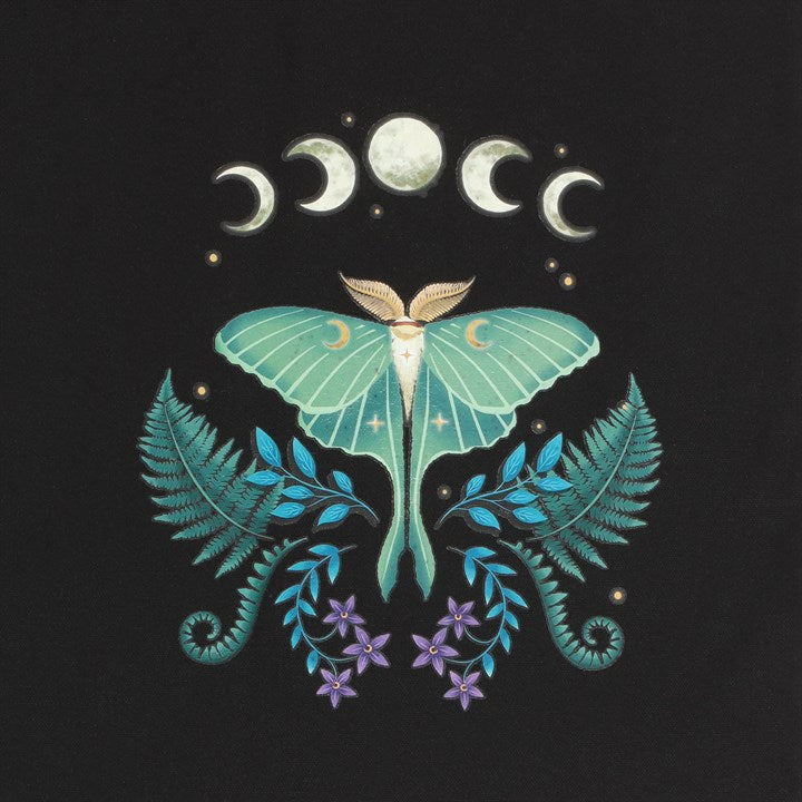 *Dark Forest Luna Moth Polycotton Tote Bag (6/24)