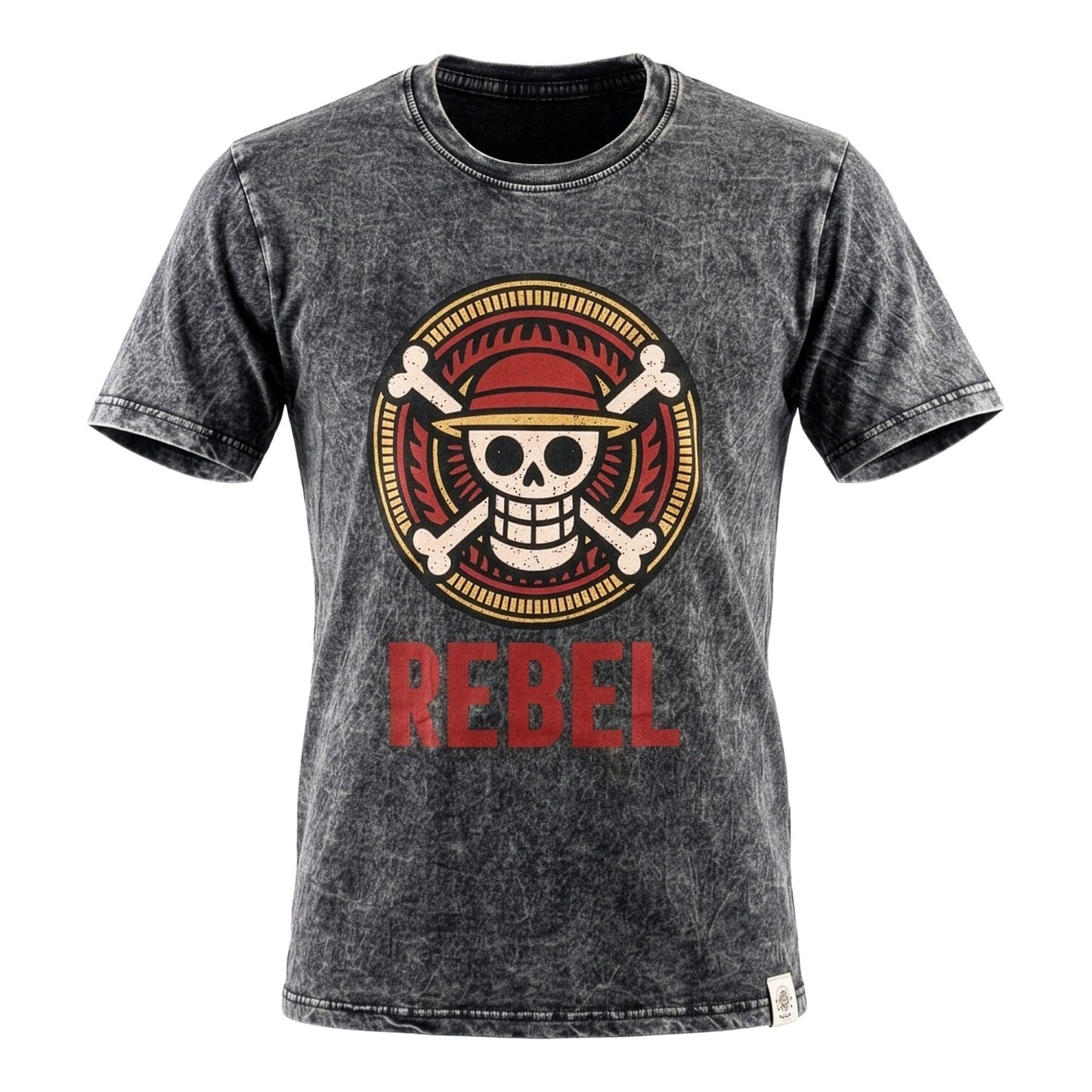 Nomad Sari Stonewashed Cotton T-Shirt - Rebel - Charcoal - Medium