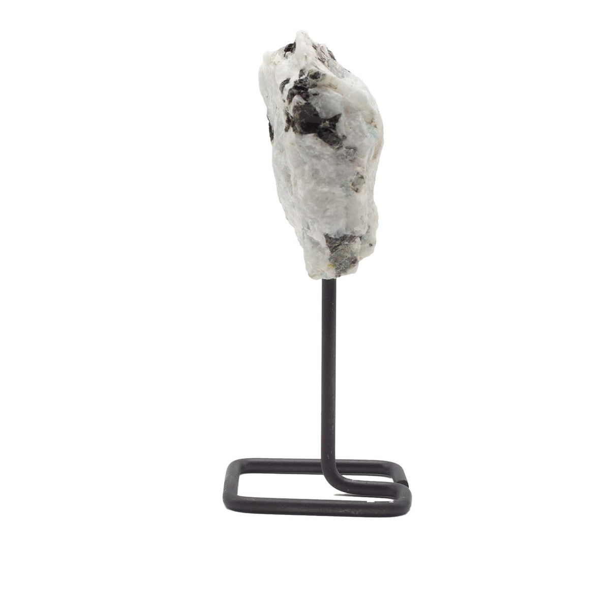 Mineral Specimen on Metal Stand - Rainbow Moonstone