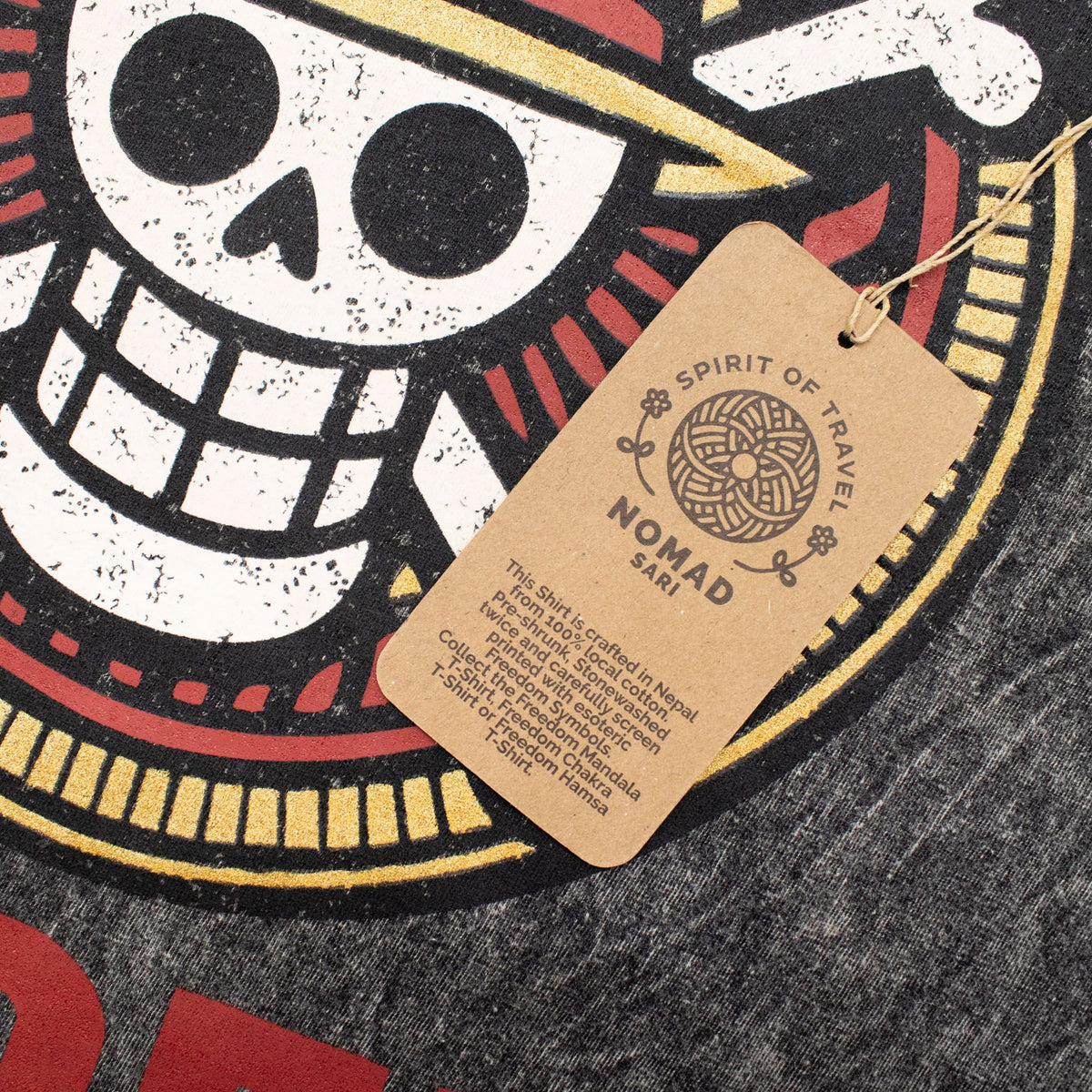 Nomad Sari Stonewashed Cotton T-Shirt - Rebel - Charcoal - Medium
