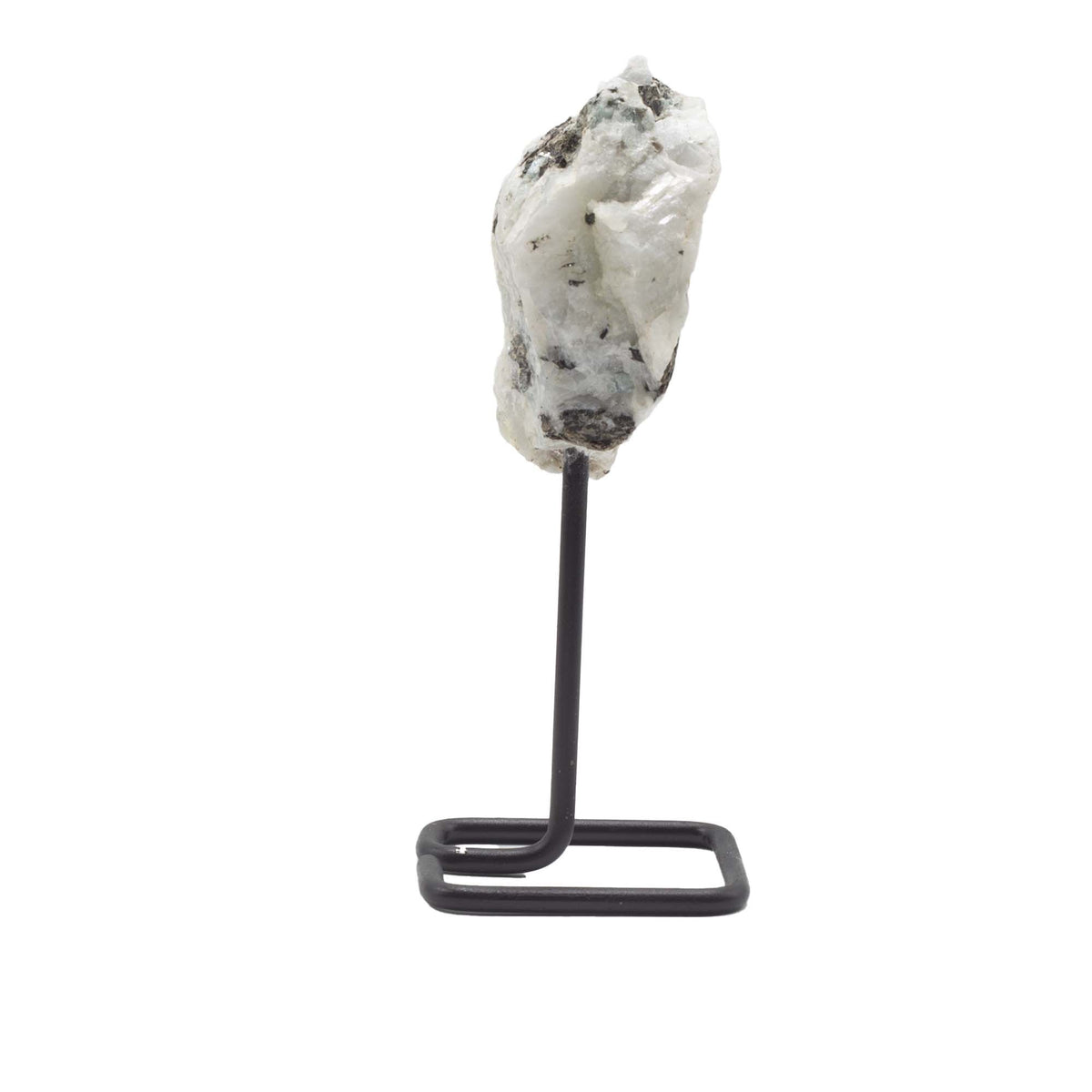 Mineral Specimen on Metal Stand - Rainbow Moonstone