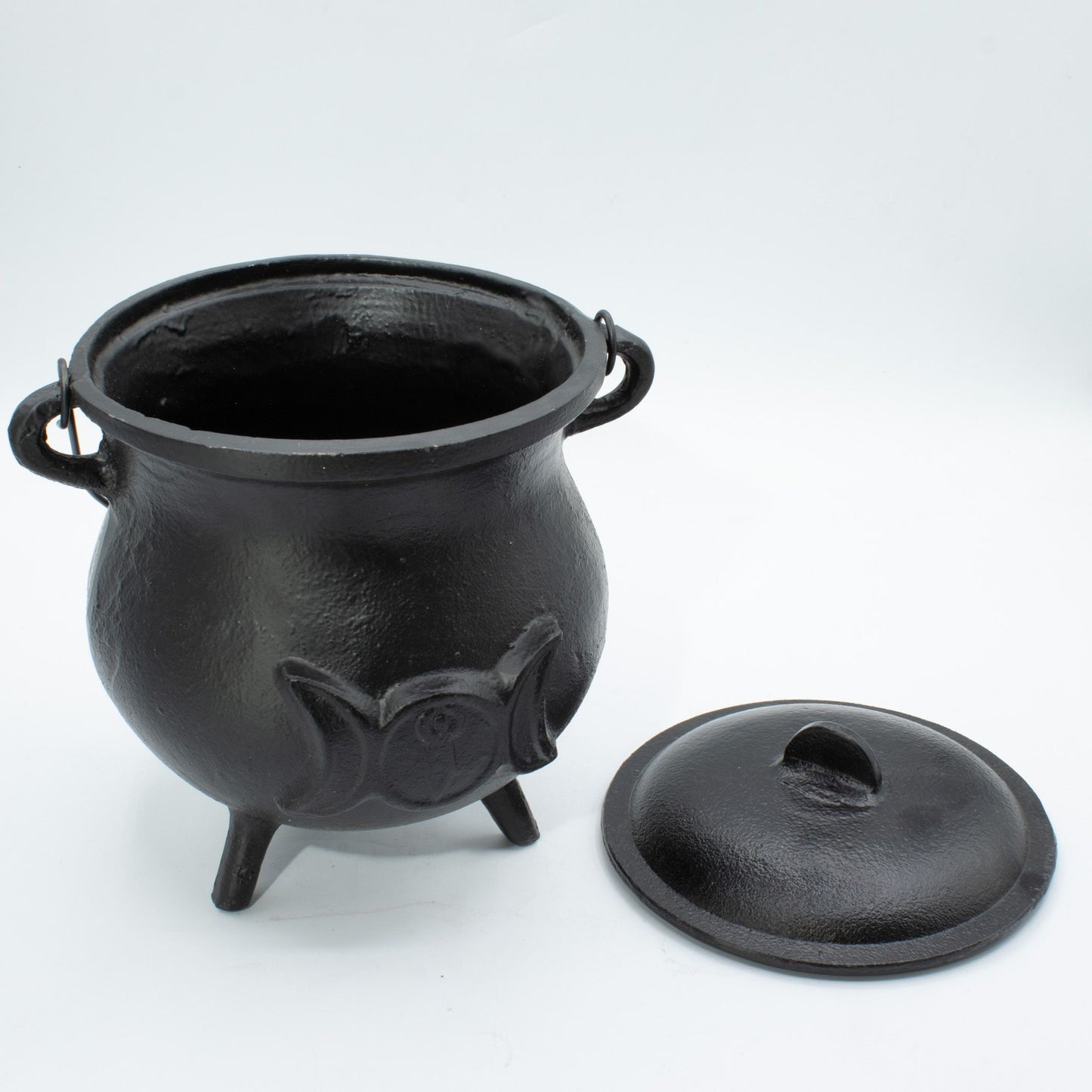 Extra Huge Cast Iron Cauldron with Triple Moon 23x18cm (at least 4kg)