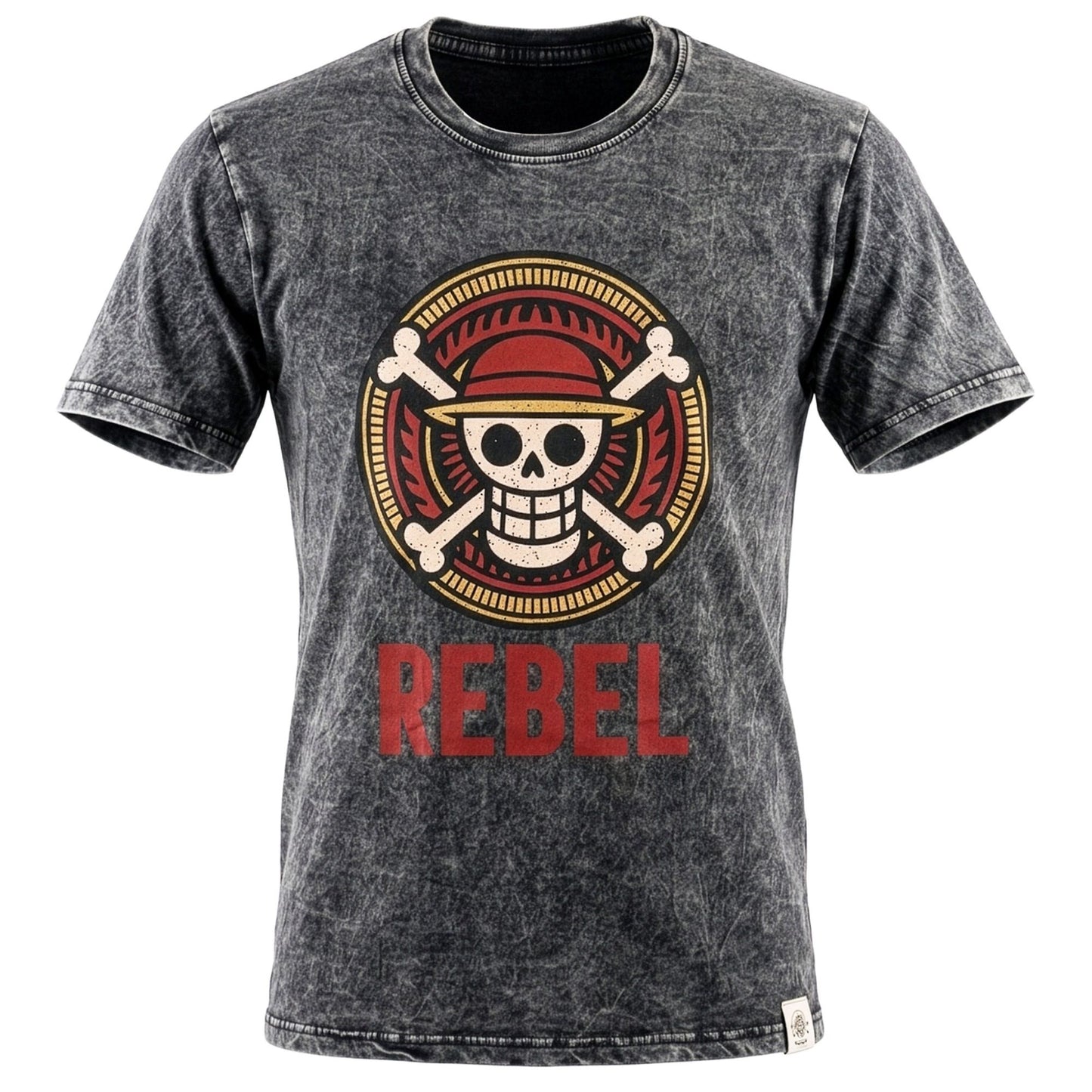 Nomad Sari Stonewashed Cotton T-Shirt - Rebel - Charcoal - XL