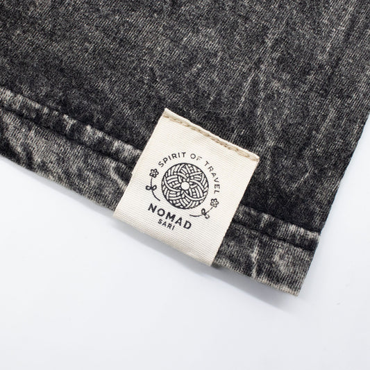 Nomad Sari Stonewashed Cotton T-Shirt - Rebel - Charcoal - XL