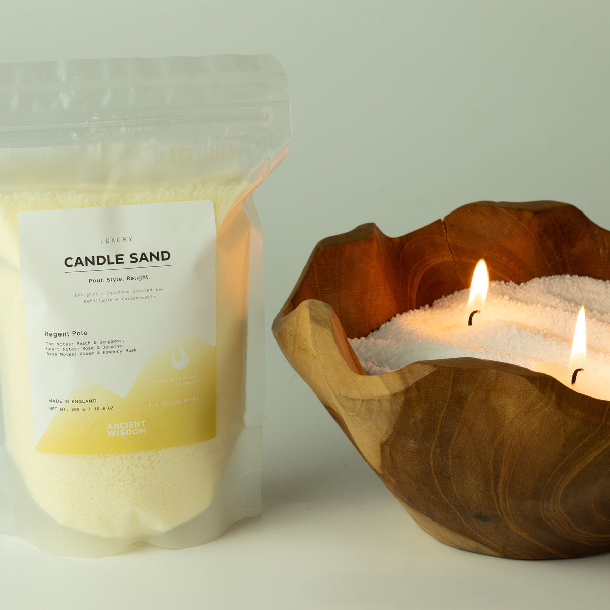 Fragranced Candle Sand - White - Starlight Elixir - 300g