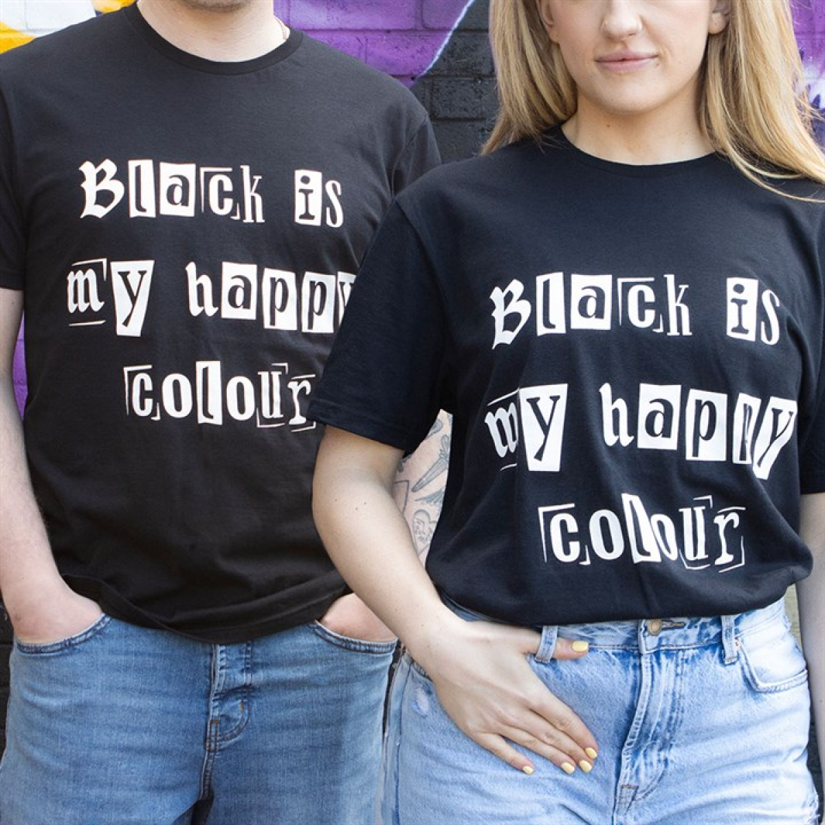 Black is My Happy Colour Unisex T-shirt Size XXL