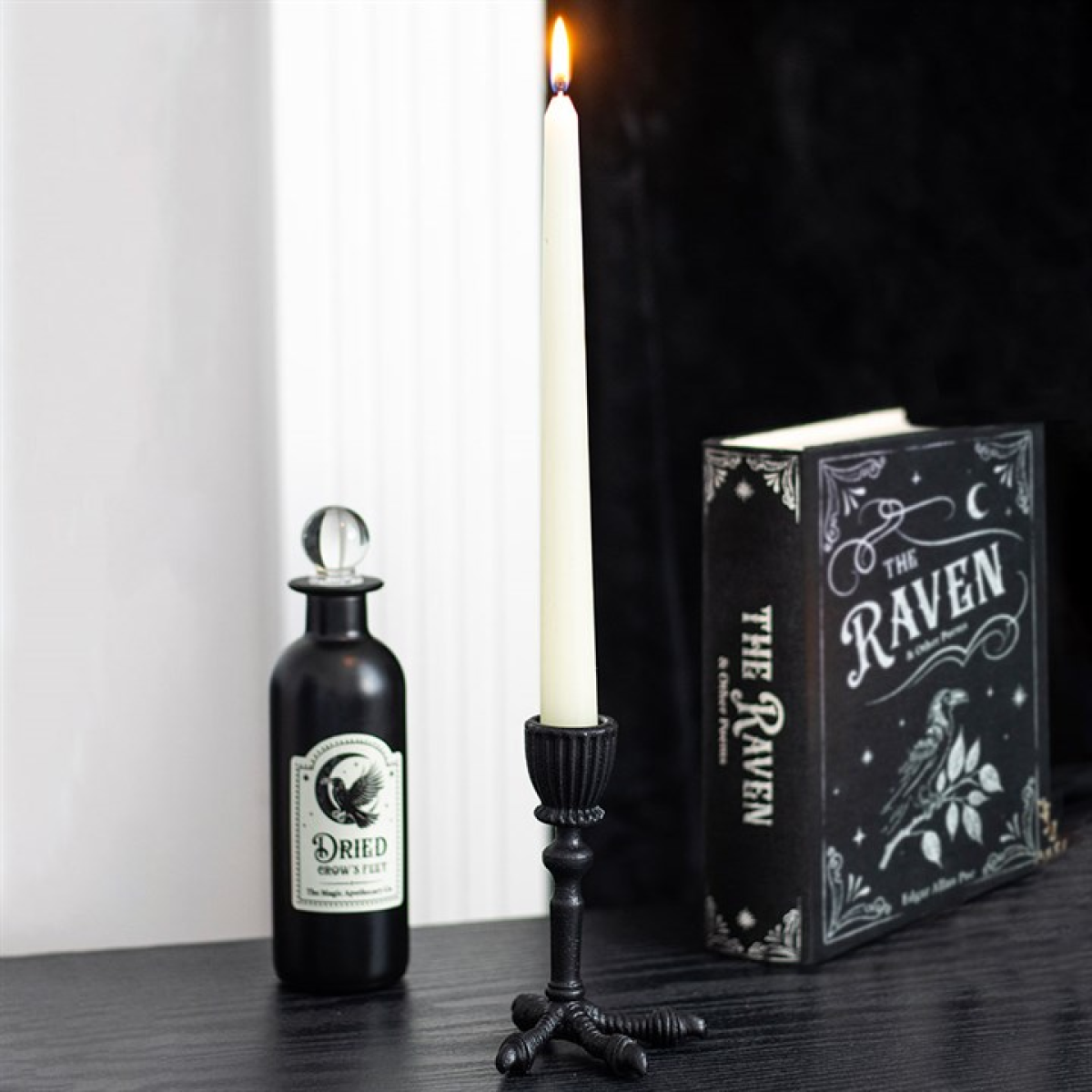 Raven Claw Taper Candle Holder